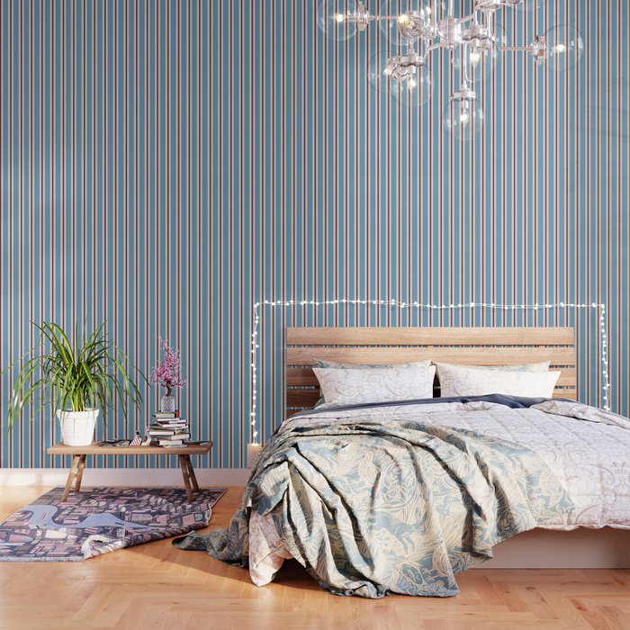 Classic Stripes - heritage blue berry Wallpaper Gallery Image 1