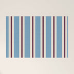 Classic Stripes - heritage blue berry Welcome Mat Gallery Image 1