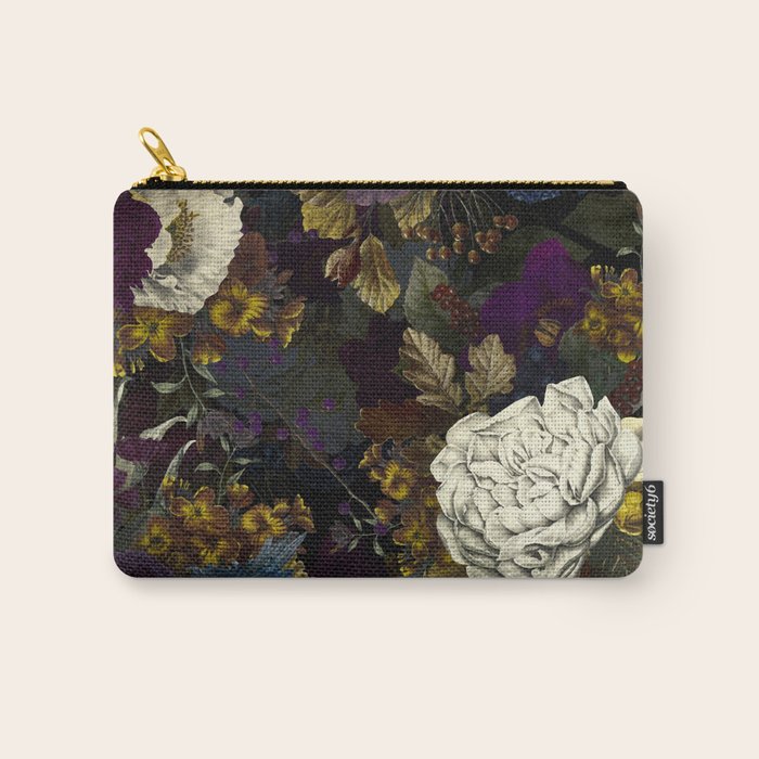 Dutch Vintage Midnight Flower Garden  Carry All Pouch Gallery Image 1