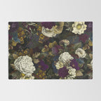 Dutch Vintage Midnight Flower Garden  Rug Gallery Image 2