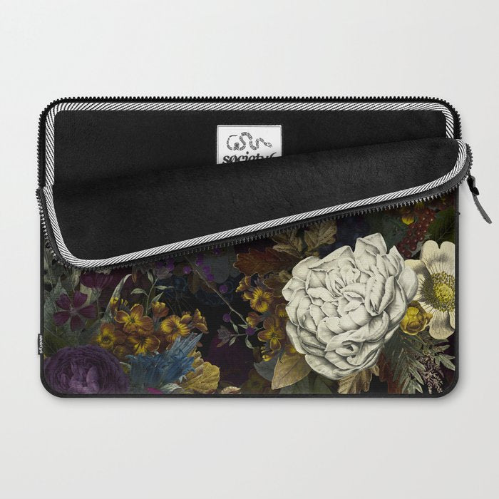 Dutch Vintage Midnight Flower Garden  Laptop Sleeve Gallery Image 2