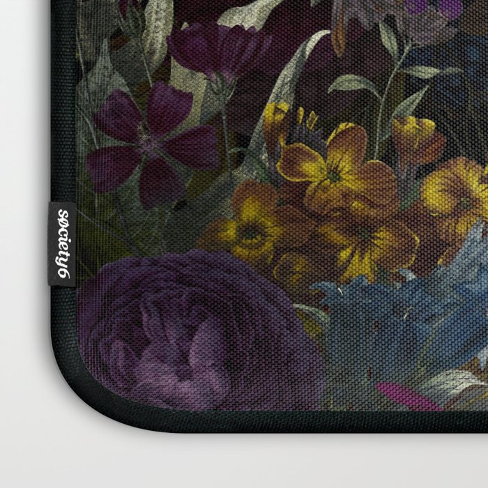 Dutch Vintage Midnight Flower Garden  Laptop Sleeve Gallery Image 3