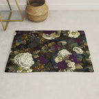 Dutch Vintage Midnight Flower Garden  Rug Gallery Image 1