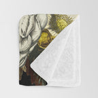 Dutch Vintage Midnight Flower Garden  Throw Blanket Gallery Image 3