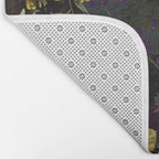 Dutch Vintage Midnight Flower Garden  Bath Mat Gallery Image 2