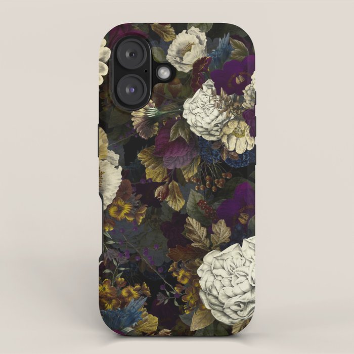 Dutch Vintage Midnight Flower Garden  iPhone Case Gallery Image 1