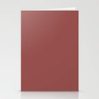 Marsala Wine Solid Color Stationery Card Gallery Image 2