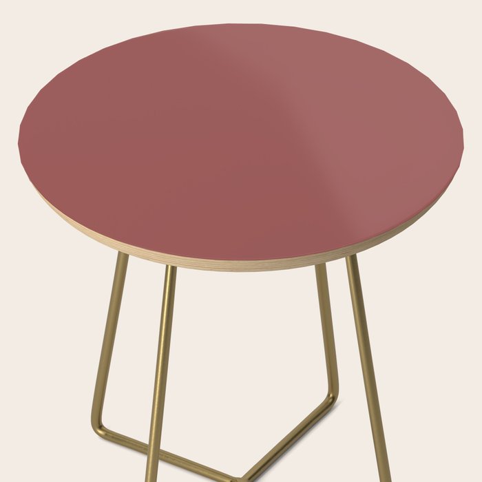 Marsala Wine Solid Color Side Table Gallery Image 2