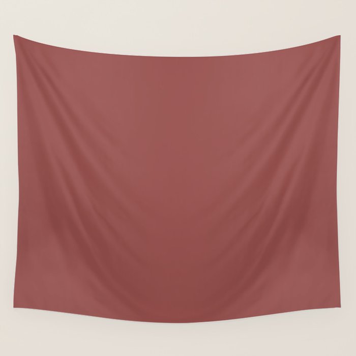 Marsala Wine Solid Color Wall Tapestry Gallery Image 1