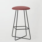 Marsala Wine Solid Color Stool Gallery Image 1