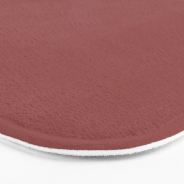 Marsala Wine Solid Color Bath Mat Gallery Image 3