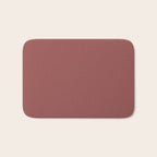 Marsala Wine Solid Color Bath Mat Gallery Image 1