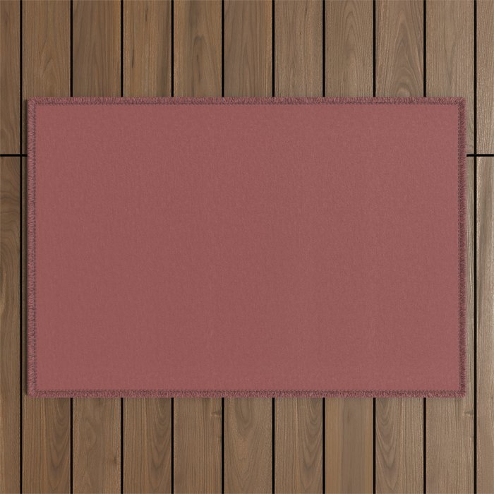 Marsala Wine Solid Color Outdoor Rug Gallery Image 1