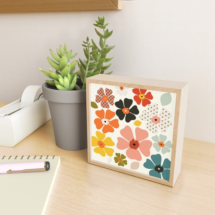 Daisies mid modern 3 Mini Art Print Gallery Image 2