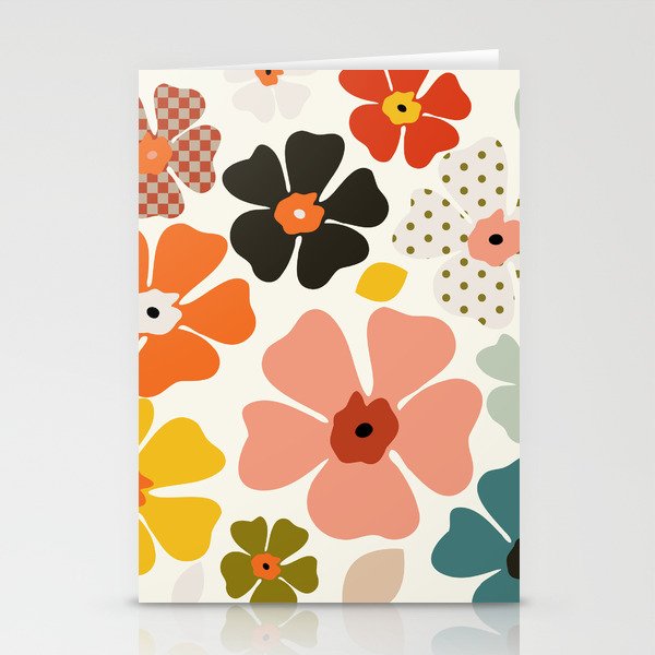 Daisies mid modern 3 Stationery Card Gallery Image 2