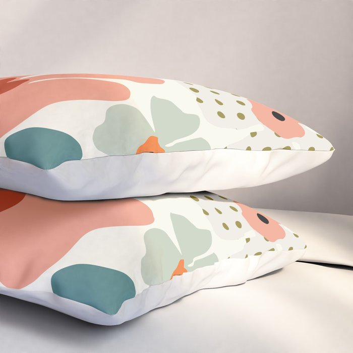 Daisies mid modern 3 Pillow Sham Gallery Image 3