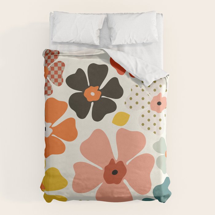 Daisies mid modern 3 Duvet Cover Gallery Image 1
