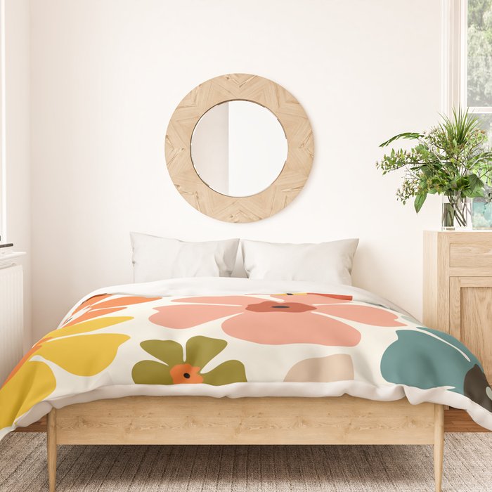 Daisies mid modern 3 Duvet Cover Gallery Image 3