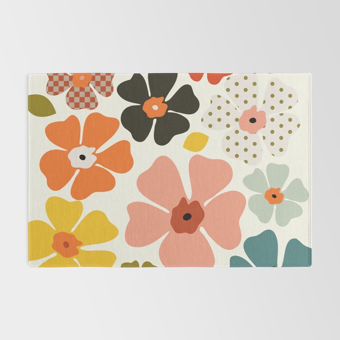 Daisies mid modern 3 Rug Gallery Image 2