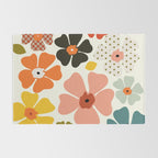 Daisies mid modern 3 Rug Gallery Image 2