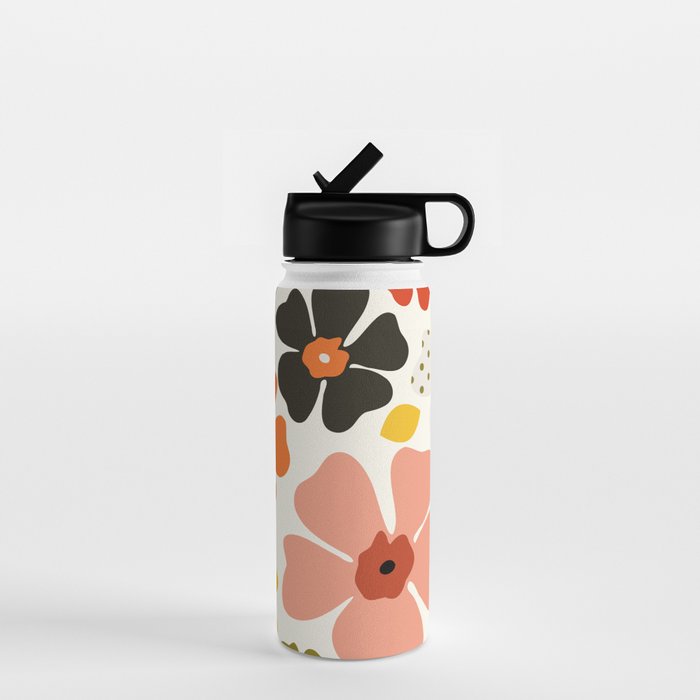 Daisies mid modern 3 Water Bottle Gallery Image 1