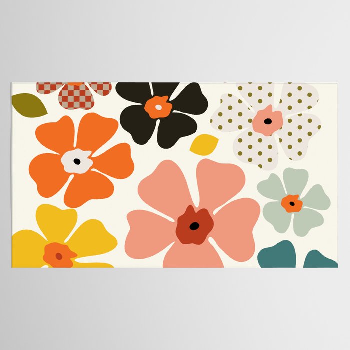 Daisies mid modern 3 Tablecloth Gallery Image 2