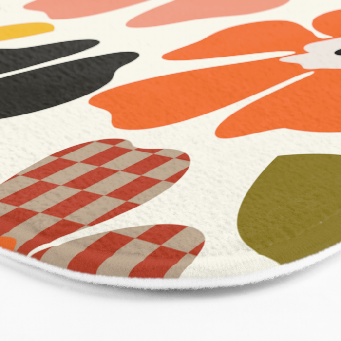 Daisies mid modern 3 Bath Mat Gallery Image 3
