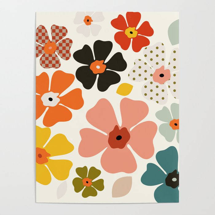 Daisies mid modern 3 Poster Gallery Image 4