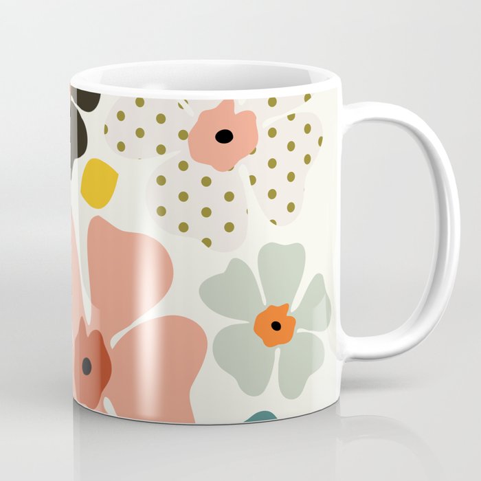 Daisies mid modern 3 Coffee Mug Gallery Image 1