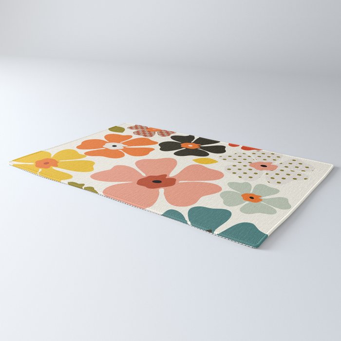 Daisies mid modern 3 Rug Gallery Image 3