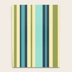 Vertical Stripes Blue Aqua Olive Vanilla Pattern 2 Notebook Gallery Image 4