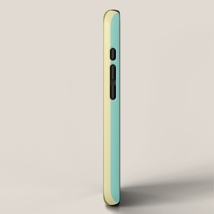 Vertical Stripes Blue Aqua Olive Vanilla Pattern 2 iPhone Case Gallery Image 2