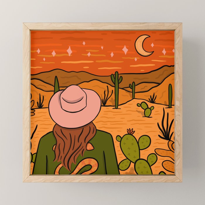 Desert Girl Mini Art Print Gallery Image 1