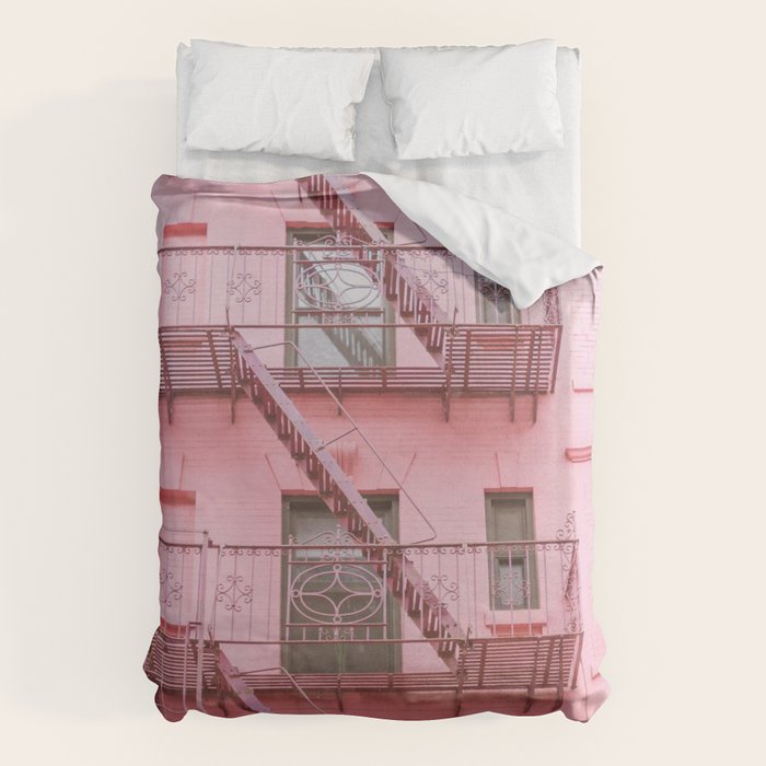 Pink Soho NYC Duvet Cover Gallery Image 1