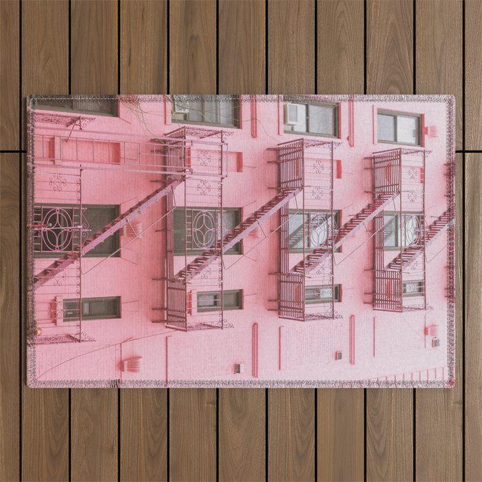 Pink Soho NYC Outdoor Rug Gallery Image 1