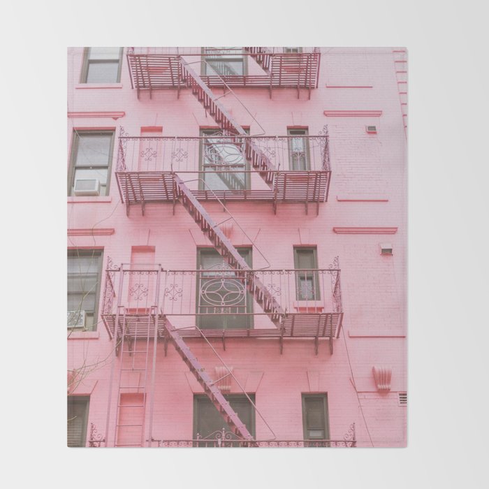 Pink Soho NYC Throw Blanket Gallery Image 2