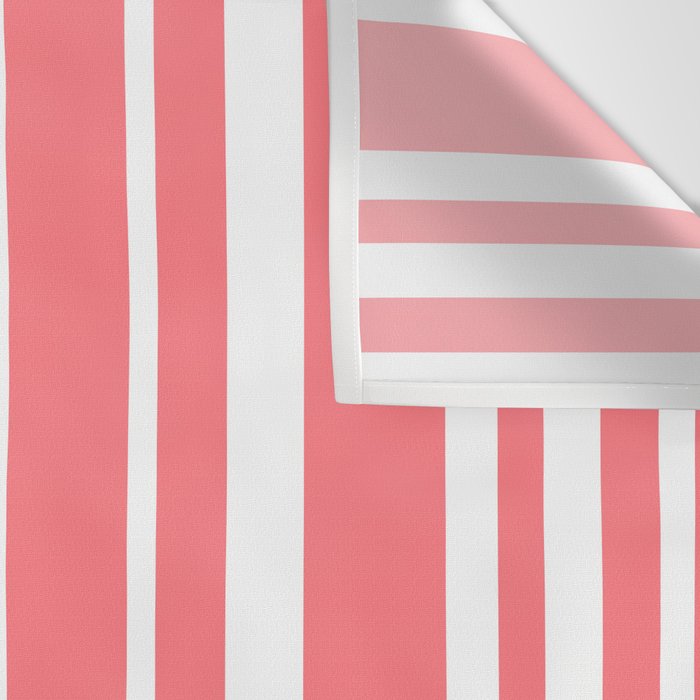 Classic Stripes XXXII - Coral Pink Wall Tapestry Gallery Image 3