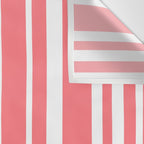 Classic Stripes XXXII - Coral Pink Wall Tapestry Gallery Image 3