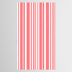 Classic Stripes XXXII - Coral Pink Tablecloth Gallery Image 2