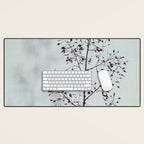 Breezy - fresh botanical floral photograph Desk Mat Gallery Image 1