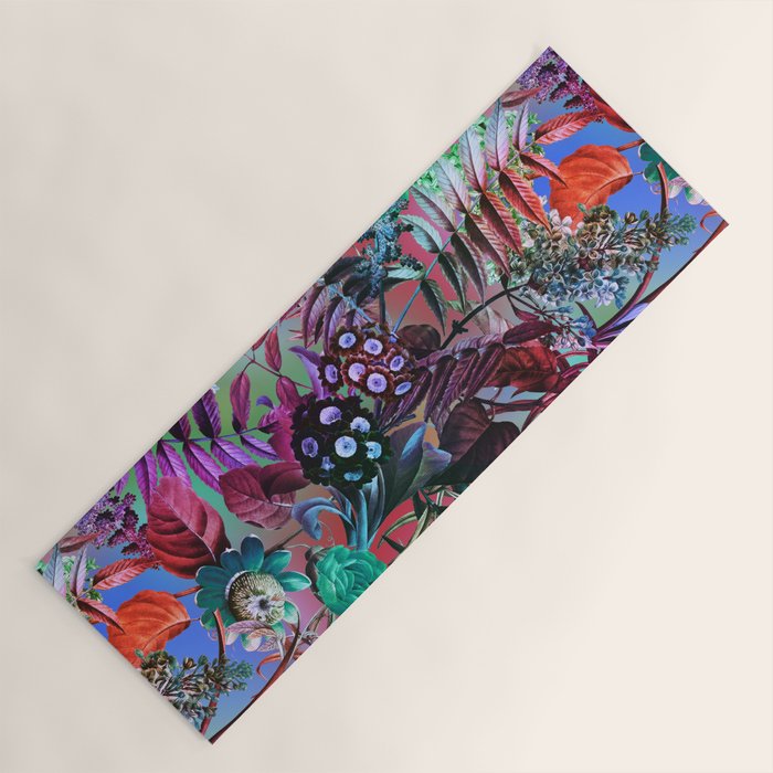 Multicolor Floral Pattern Yoga Mat Gallery Image 1