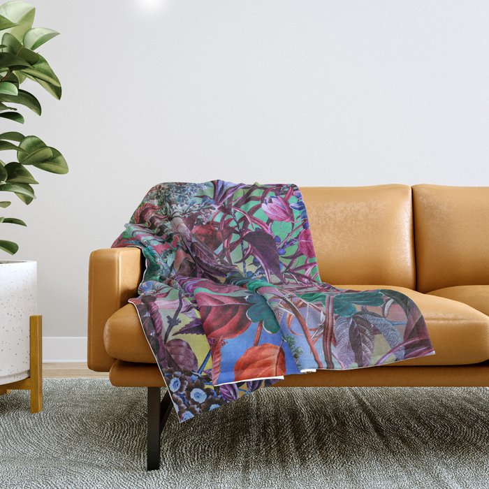 Multicolor Floral Pattern Throw Blanket Gallery Image 1