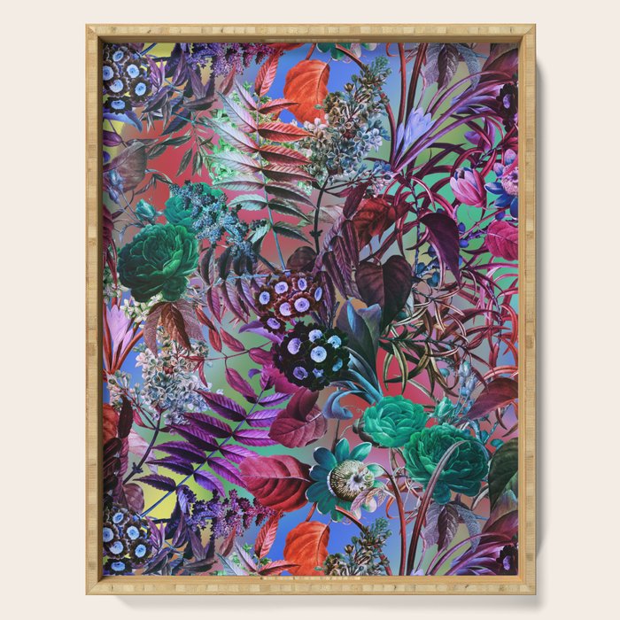Multicolor Floral Pattern Serving Tray Gallery Image 1