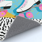 Steeze - 80's memphis rollerskating rad neon trendy art gifts throwback retro vibes Rug Gallery Image 4