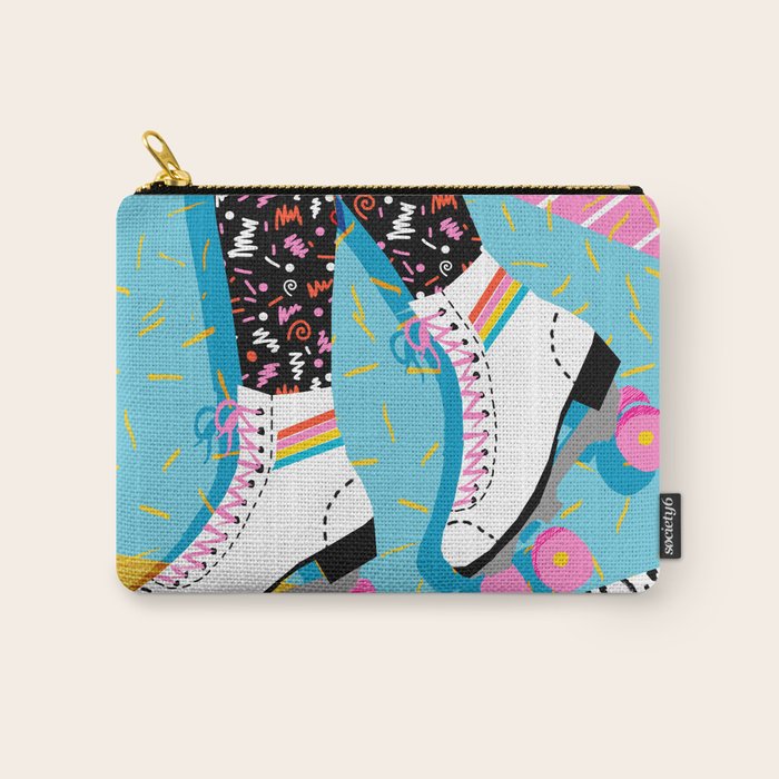 Steeze - 80's memphis rollerskating rad neon trendy art gifts throwback retro vibes Carry All Pouch Gallery Image 1