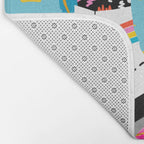 Steeze - 80's memphis rollerskating rad neon trendy art gifts throwback retro vibes Bath Mat Gallery Image 2