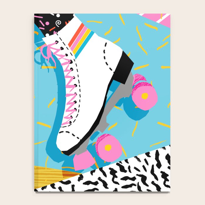 Steeze - 80's memphis rollerskating rad neon trendy art gifts throwback retro vibes Notebook Gallery Image 4
