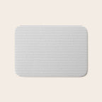 Ultra Fine Stripes Horizontal Minimalist Pattern in Gray and White Bath Mat Gallery Image 1