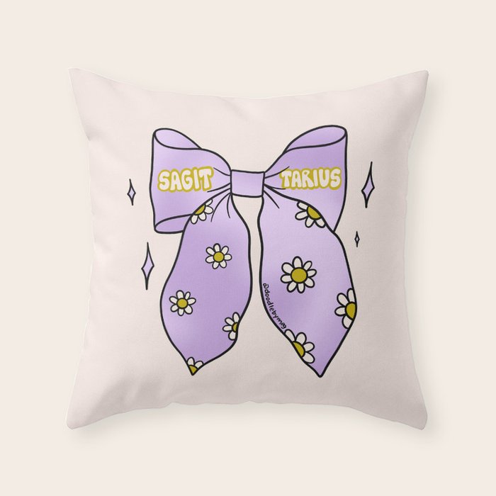 Sagittarius Bow Throw Pillow Gallery Image 1