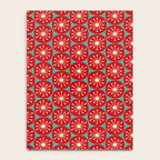 Mid Century Modern Atomic Dots Retro Christmas Pattern in Vintage Red and Turquoise Teal Notebook Gallery Image 4
